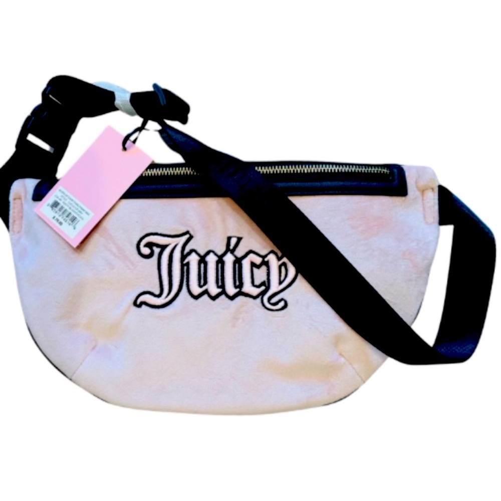 NWT JUICY COUTURE QUEEN of EVERYTHING VELOUR BELT BAG CROSSBODY Y2K